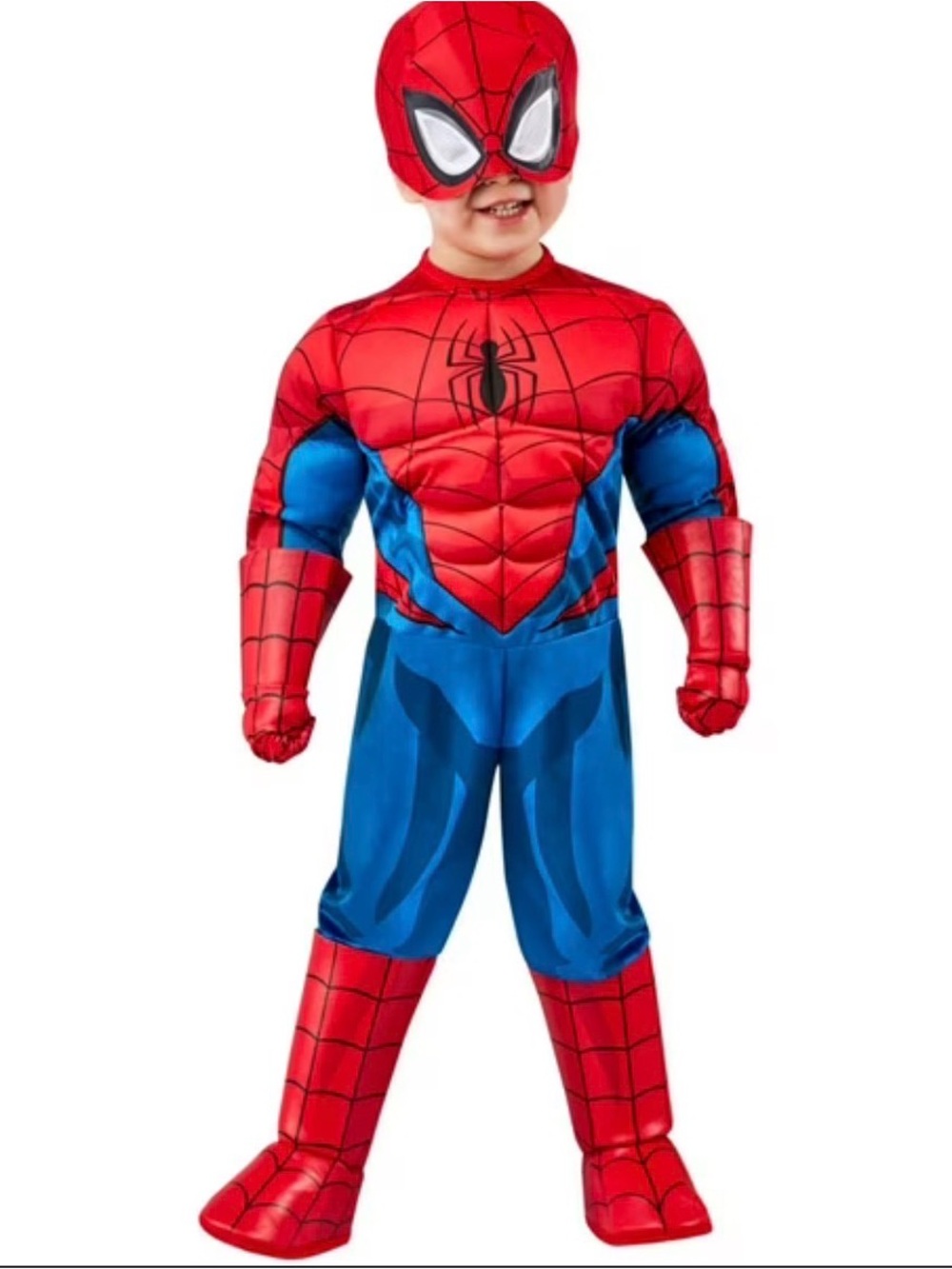 Red and Blue Spider-Man Superhero Kids Costume New With Tags Size 2
